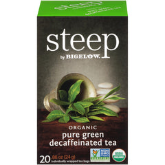 Bigelow Steep Organic Pure Green Decaffeinated Tea (6x20 BAG )