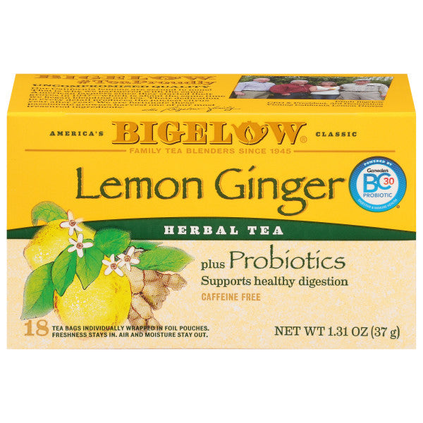 Bigelow Tea Herb Plus Probiotics Lemon Ginger (6x18 Bag )
