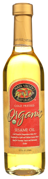 Napa Valley Naturals Cold Pressed Organic Sesame Seed Oil (12x12.7Oz)