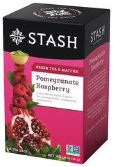 Stash Tea Pomegrante Raspberry With Matcha Tea (6x18 Bag)